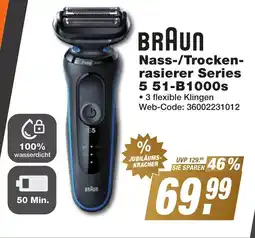 K+B Expert BRAUN Nass-/Trockenrasierer Series 5 51-B1000s Angebot