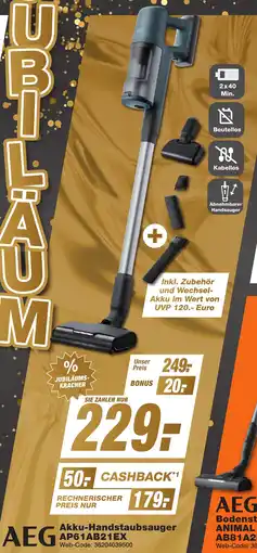 K+B Expert AEG Akku-Handstaubsauger AP61AB21EX Angebot
