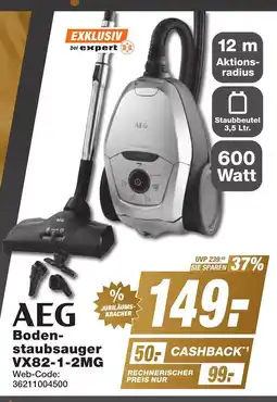 K+B Expert AEG Bodenstaubsauger VX82-1-2MG Angebot