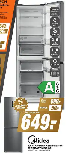 K+B Expert Midea Kühl-Gefrier-Kombination MDRB470MGA46 Angebot