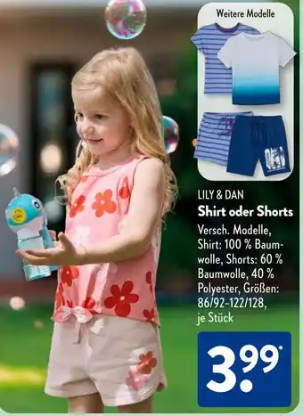 Aldi Süd LILY & DAN Shirt oder Shorts Angebot