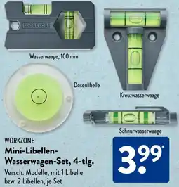 Aldi Süd WORKZONE Mini-Libellen Wasserwagen-Set, 4-tlg. Angebot