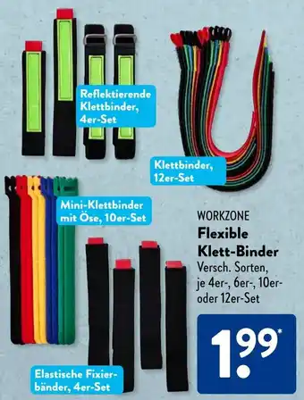 Aldi Süd WORKZONE Flexible Klett-Binder Angebot