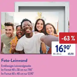 Aldi Süd Foto-Leinwand Angebot