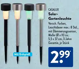 Aldi Süd CASALUX Solar Gartenleuchte Angebot