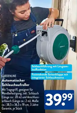 Aldi Süd GARDENLINE Automatischer Schlauchaufroller Angebot
