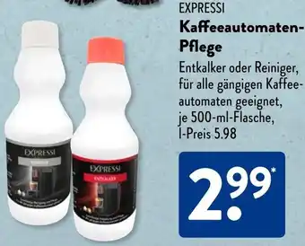 Aldi Süd EXPRESSI Kaffeeautomaten Pflege Angebot