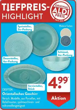 Aldi Süd CROFTON Orientalisches Geschirr Angebot