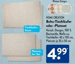 Aldi Süd HOME CREATION Boho-Tischläufer oder Platzset Angebot