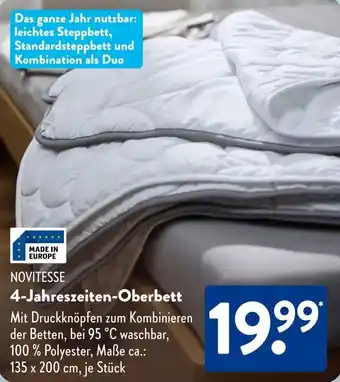 Aldi Süd NOVITESSE 4-Jahreszeiten-Oberbett Angebot