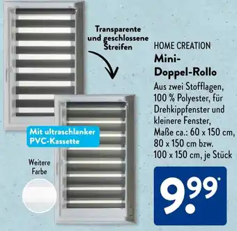 Aldi Süd HOME CREATION Mini Doppel-Rollo Angebot