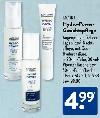 Aldi Süd LACURA Hydro-Power Gesichtspflege Angebot