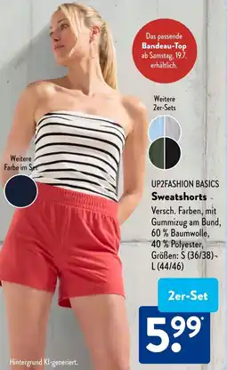 Aldi Süd UP2FASHION BASICS Sweatshorts Angebot