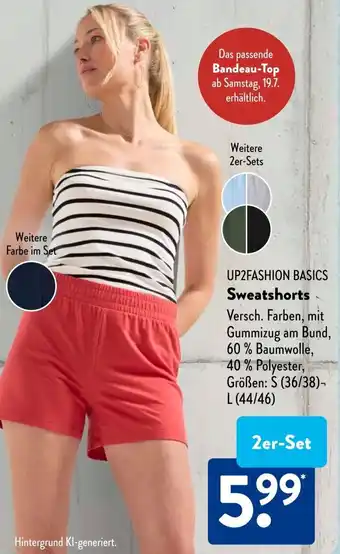 Aldi Süd UP2FASHION BASICS Sweatshorts Angebot