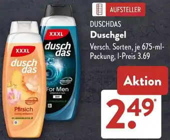 Aldi Süd DUSCHDAS Duschgel Angebot
