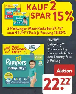 Aldi Süd PAMPERS baby-dry Angebot