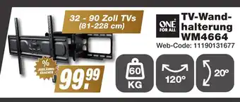 K+B Expert ONE FOR ALL TV-Wandhalterung WM4664 Angebot