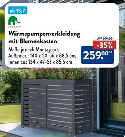 Aldi Süd Elephant Wärmepumpenverkleidung mit Blumenkasten Angebot