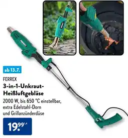 Aldi Süd FERREX 3-in-1-Unkraut Heißluftgebläse Angebot