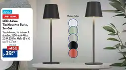 Aldi Süd JUST LIGHT LED-Akku Tischleuchte Buria, 2er-Set Angebot