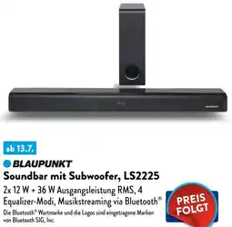 Aldi Süd BLAUPUNKT Soundbar mit Subwoofer, LS2225 Angebot