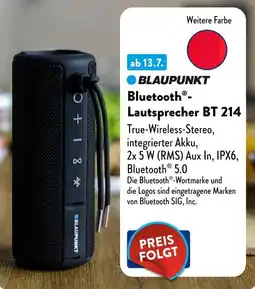 Aldi Süd BLAUPUNKT Bluetooth Lautsprecher BT 214 Angebot