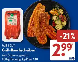 Aldi Süd FAIR & GUT Grill-Bauchscheiben Angebot