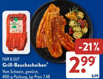 Aldi Süd FAIR & GUT Grill-Bauchscheiben Angebot