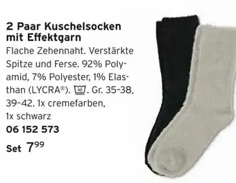 Tchibo 2 Paar Kuschelsocken mit Effektgarn Angebot