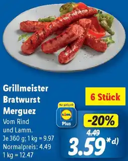 Lidl Grillmeister Bratwurst Merguez Angebot