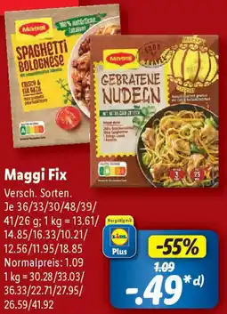 Lidl Maggi Fix Angebot