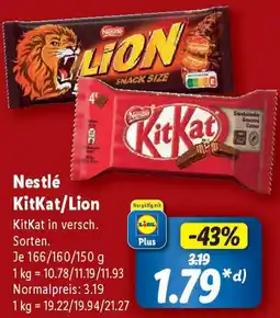 Lidl Nestlé KitKat/Lion Angebot