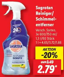 Lidl Sagrotan Reiniger/ Schimmelentferner Angebot