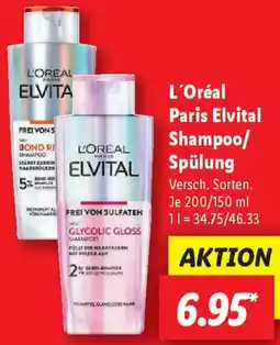 Lidl L'Oréal Paris Elvital Shampoo/ Spülung Angebot