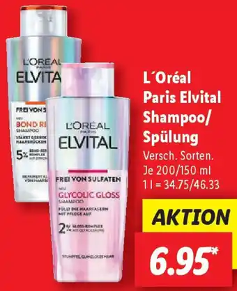 Lidl L'Oréal Paris Elvital Shampoo/ Spülung Angebot