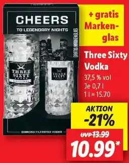 Lidl Three Sixty Vodka Angebot