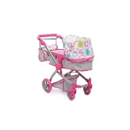 Netto Marken-Discount Puppenwagen pink Rose 9651B, verstellbarer Schiebegriff, Sonnendach, Tasche Angebot