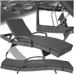 Netto Marken-Discount tectake Rattan Sonnenliege, mit Aluminiumgestell, UV-beständig, 190 x 71 x 34 – 74,5 cm Angebot