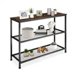 Netto Marken-Discount tectake Konsolentisch, Industrial Style, mit Ablage und 2 Gitterablagen, 100 x 30 x 81 cm Angebot