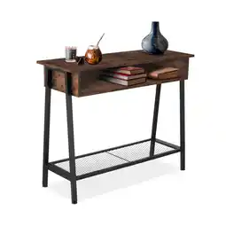 Netto Marken-Discount tectake Konsolentisch, Industrial Style, Ablage, Staufach und Gitterablage, 100 x 35 x 80,5 cm Angebot