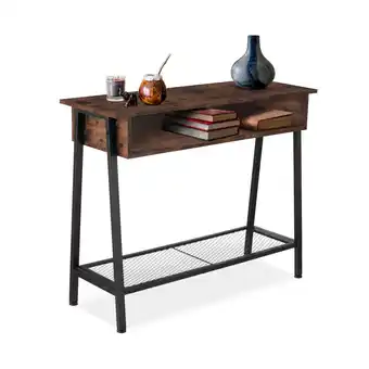 Netto Marken-Discount tectake Konsolentisch, Industrial Style, Ablage, Staufach und Gitterablage, 100 x 35 x 80,5 cm Angebot