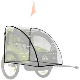 Netto Marken-Discount HOMCOM Regenschutz für Kinderanhänger Kunststoff Angebot