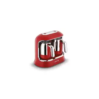 Netto Marken-Discount Türkische Mokkamaschine 800W in Rot Twin Kaffeemaschine Angebot