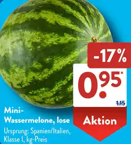 Aldi Süd Mini Wassermelone, lose Angebot