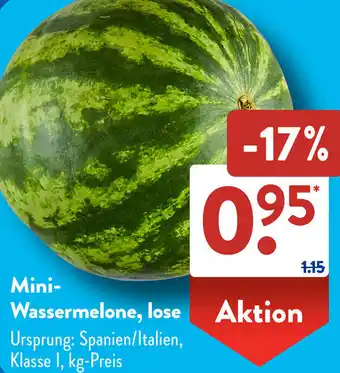 Aldi Süd Mini Wassermelone, lose Angebot
