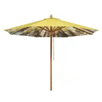 toom Baumarkt Schneider Marktschirm 'Malaga' forest/gelb Ø 300 cm Angebot