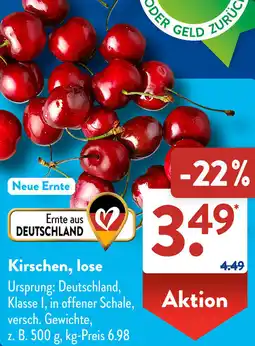 Aldi Süd Kirschen, lose Angebot