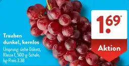 Aldi Süd Trauben dunkel, kernlos Angebot