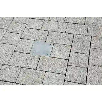 toom Baumarkt Universal-Bodenplatte silbern 16 x 16 x 40 cm Angebot