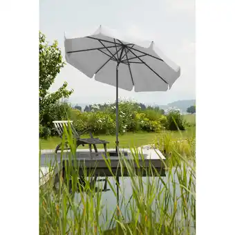 toom Baumarkt Schneider Marktschirm 'Orlando' silbergrau Ø 270 cm Angebot
